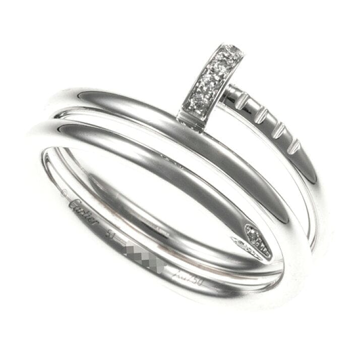BAGUE CARTIER CLOU DOUBLE TOURS DIAMANTS WHITE GOLD
