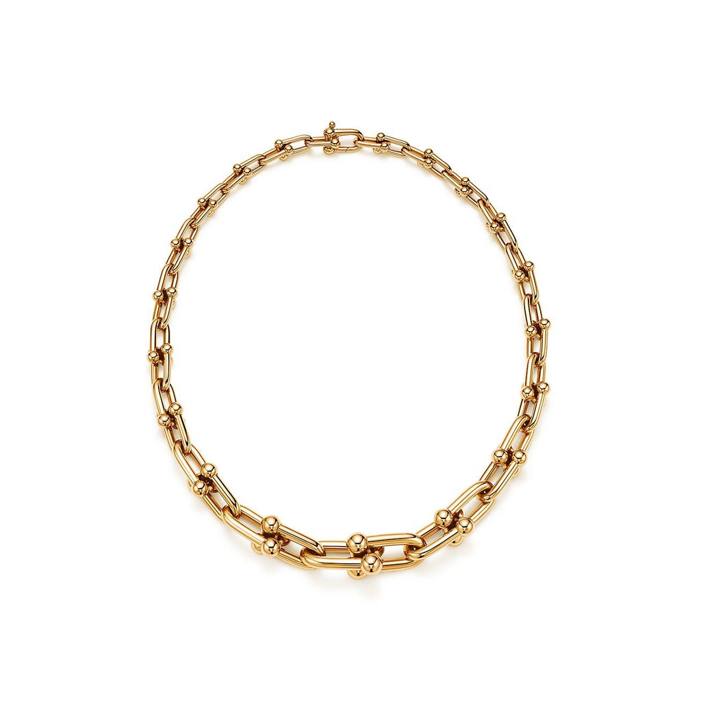 COLLIER TIFFANY & CO GRADUATED LINK NECKLACE GOLD