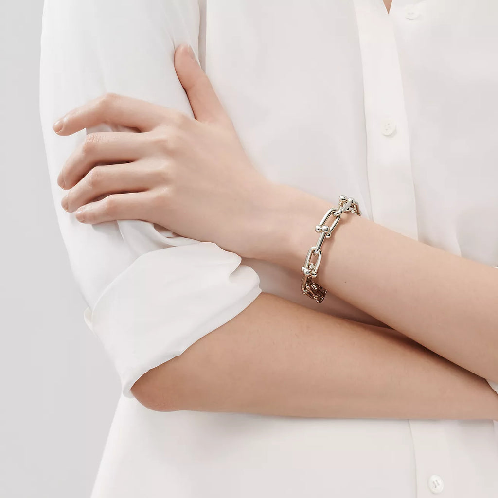 BRACELET TIFFANY & CO SMALL LINK WHITE GOLD