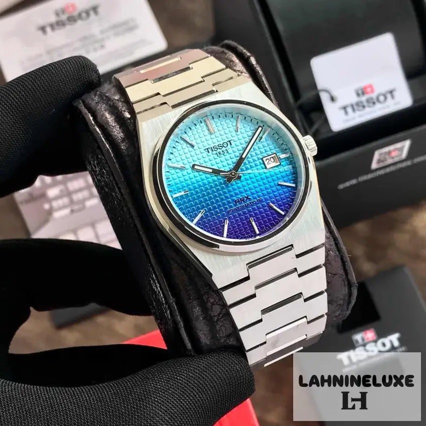 Tissot PRX Japanese Premium Japanese Quartz Blue Dial Mens Watch