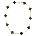 COLLIER VINTAGE ALHAMBRA 7 MOTIFS NOIR ONYX