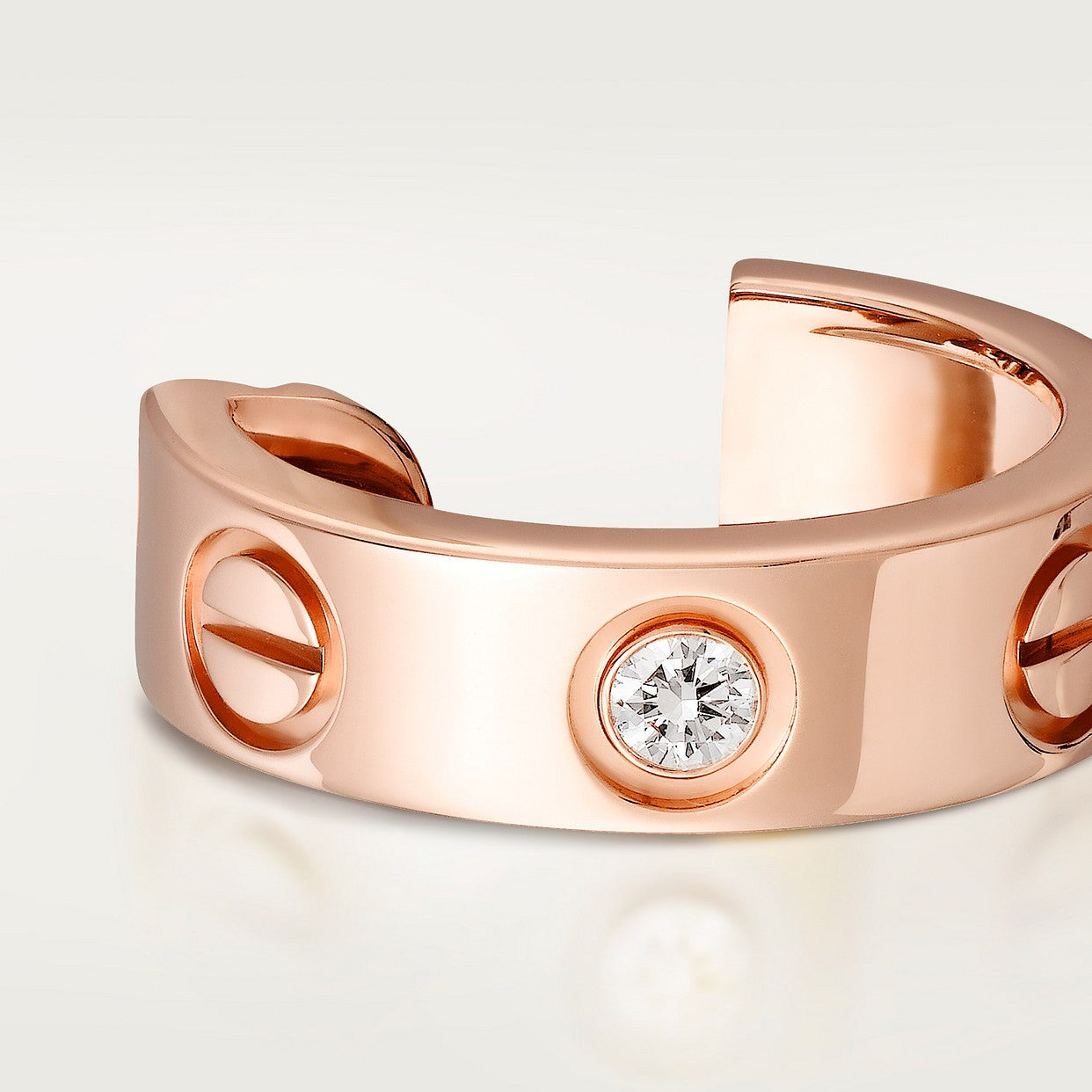 BOUCLE CARTIER LOVE CRÉEOLES PETIT MODÉLE DEUX DIAMONDS WHITE GOLD