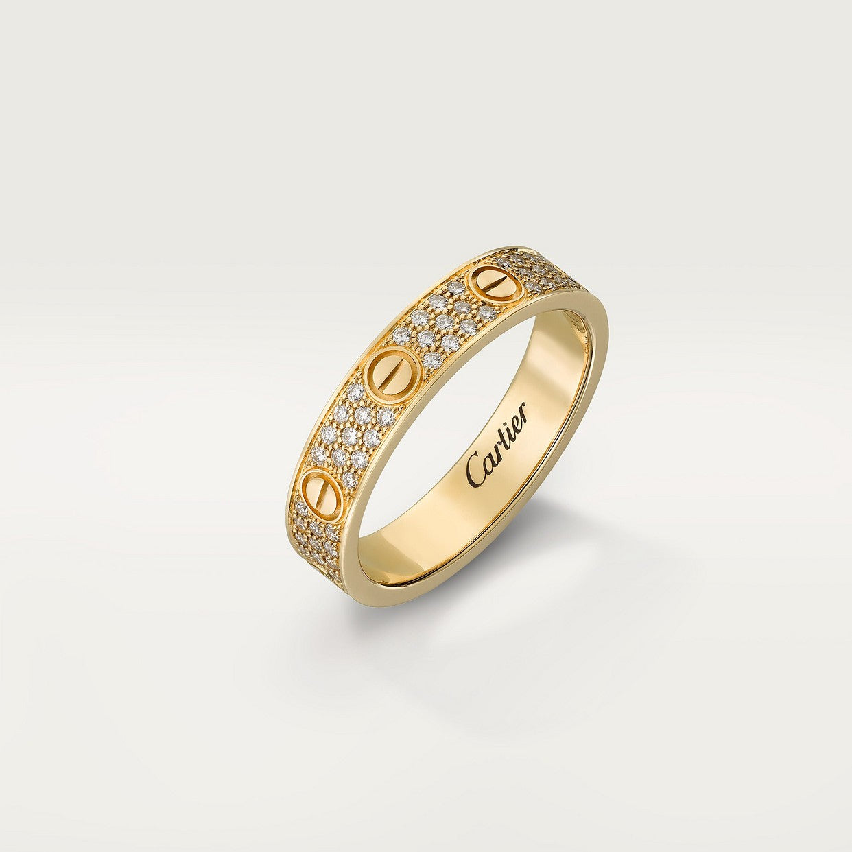 BAGUE CARTIER LOVE PAVÉE GOLD