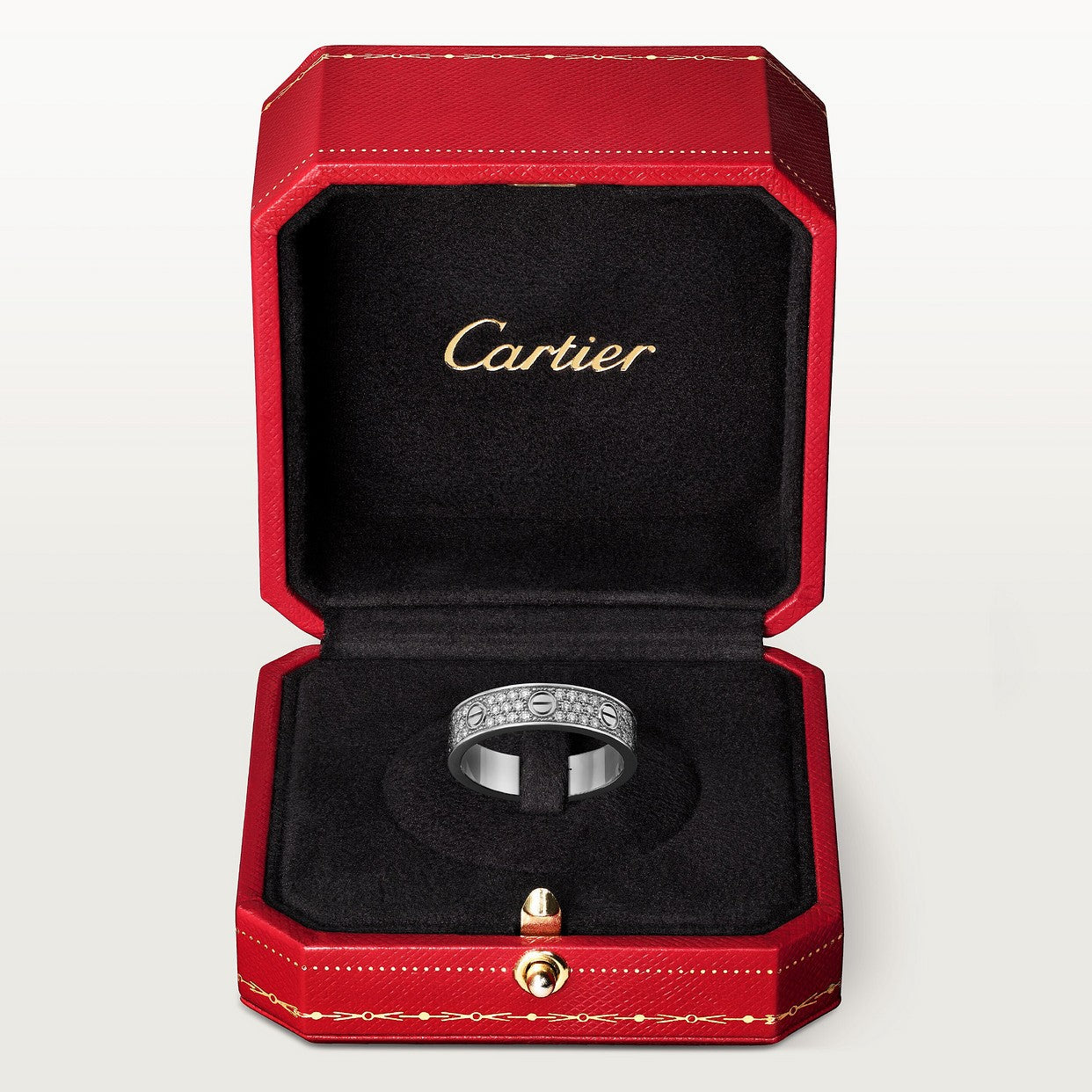 BAGUE CARTIER LOVE PAVÉE WHITE GOLD