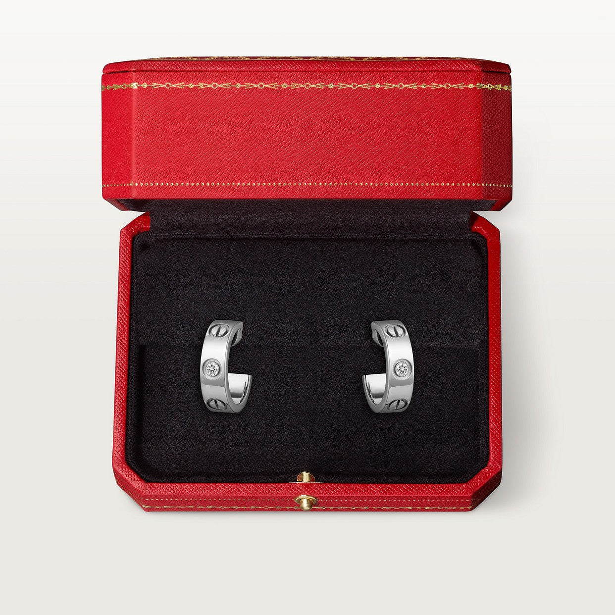 BOUCLE CARTIER LOVE CRÉEOLES PETIT MODÉLE DEUX DIAMONDS WHITE GOLD