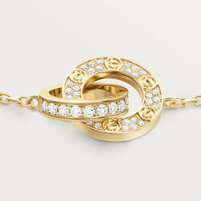 GOURMETTE CARTIER LOVE SEMI PAVE GOLD