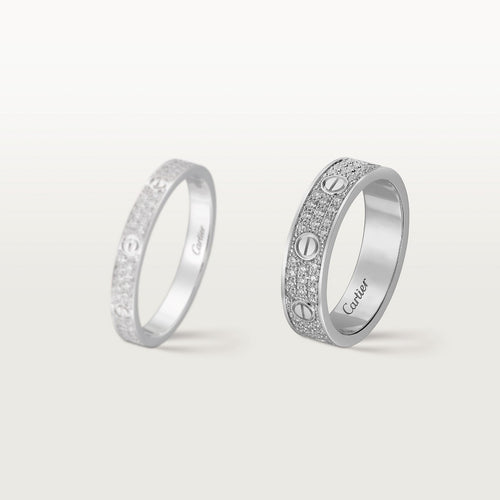 BAGUE CARTIER LOVE PAVÉE WHITE GOLD