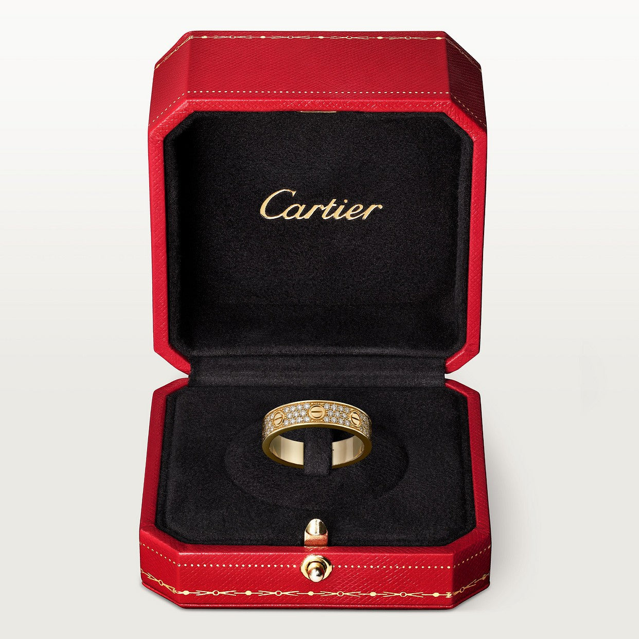 BAGUE CARTIER LOVE PAVÉE GOLD
