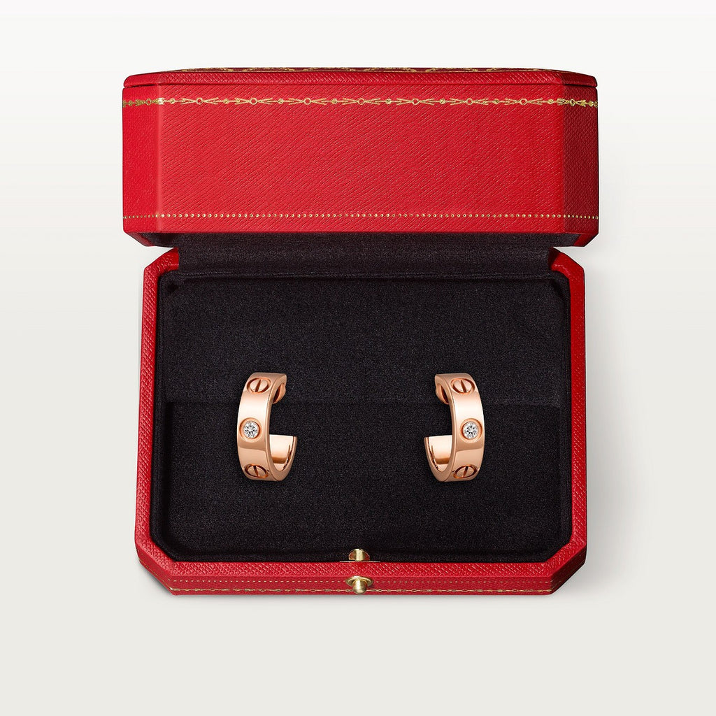 BOUCLE CARTIER LOVE CRÉEOLES PETIT MODÉLE DEUX DIAMONDS WHITE GOLD