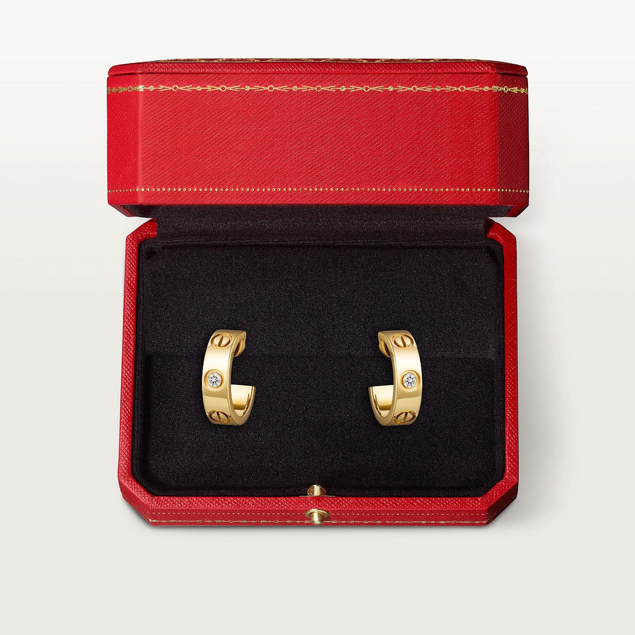 BOUCLE CARTIER LOVE CRÉEOLES PETIT MODÉLE DEUX DIAMONDS GOLD