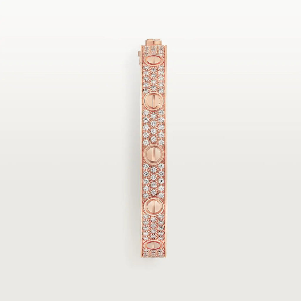 BRACELET CARTIER LOVE MODÉLE CLASSIQUE PAVÉ ROSE GOLD