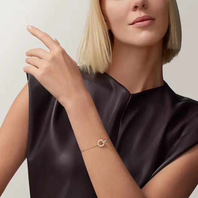 GOURMETTE CARTIER LOVE SEMI PAVE-ROSE-GOLD