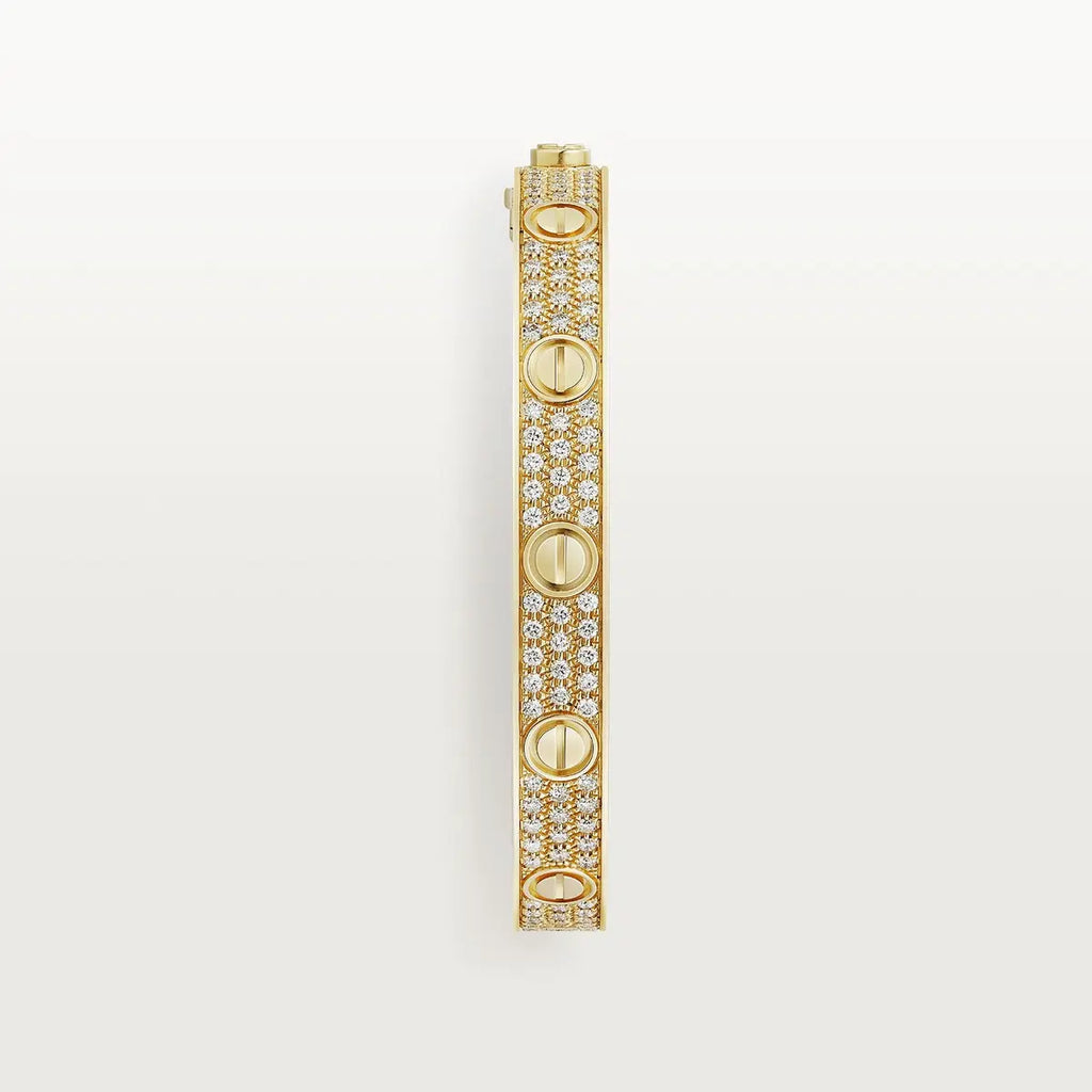 BRACELET CARTIER LOVE MODÉLE CLASSIQUE PAVÉ GOLD